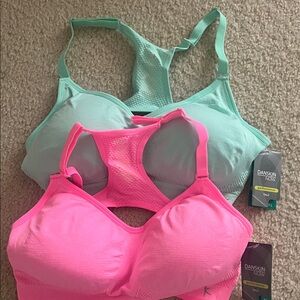 Danskin Sports Bra Set - Vibrant Pink and Cool Mint